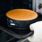 Gray 9 Inch Springform Bundt Pan, Heavy Duty Cheesecake & Ice-Cream Cake Pan with Removable Bottom and Quick-Release Latch