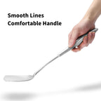 14-15" Wok Spatula and Ladle,2 PCS Wok Tools Set,304 Stainlss Steel Cooking Utensils,Matte Wok Accessories,Solid Wok Utensils