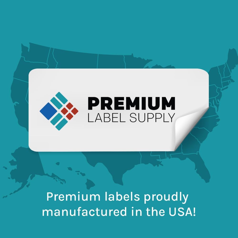 Premium Label Supply Glossy White Sticker Labels – 3.5" x 5" – (4 per Sheet) (Glossy White for Laser Only, 400 Labels)