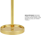Ivilon Countertop Paper Towel Holder - Modern Sleek Ball Minimalist Design - Color Gold Polished