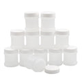 Cornucopia Brands Mini Plastic Spice Jars w/Sifters (12-Pack, White); 2 Tablespoon Capacity (1 Fluid Ounce) Spice Bottles for Travel, Glitter, Gifts, Favors