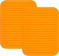 Smithcraft Silicone Trivets Mats - Hot Pads for Countertops, Tables, Pot Holders - Spoon Rest & Drying Mats Set of 2 - Color Orange