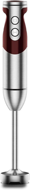 MEGAWISE new Hand Blender Series Single Hand Blender,no attachments,12-Speed,Includes Powerful Blender Stick- Easy to Clean and Perfect for Smoothies, and More (RED)