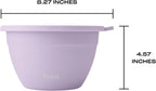 S'well Stainless Steel Salad Bowl Kit 64oz, Lilac, Comes with 2oz Mini Canister and Removable Tray for Organization, Leakproof, Easy to Clean, Dishwasher Safe