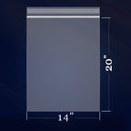 iMailer 500 Count 14" x 20" Large Clear Plastic Reclosable Poly Zip Bags - 2 Mil, 2 Gallon for Clothing, T-Shirts, Pants