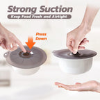 Silicone Lids for Pots and Pans - Silicone Lids for Food and Bowl Covers for Food Safe BPA Free Silicone Bowl Covers Microwave Cover(Gray)