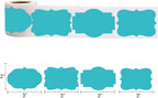SALEMAR 2" x 3" Cyan Blue Sticker Labels, 200PCS Self-Adhesive Write On Tags for Essential Oil, Bottles, Food, Jars, Canning, Christmas (Cyan Blue)