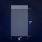 iMailer - 500 Count - 5" x 7" Small Zip Bags - Clear Reclosable Zip Plastic Poly Bags 2 Mil with Lock Seal Zipper for A2 A4 A6 Cards & Envelopes, Bakery, Cookies, Treats