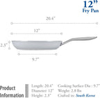 TECHEF - CeraTerra Ceramic Nonstick Frying Pan Skillet, (PTFE, PFAS, and PFOA Free), Dishwasher Oven Safe, Stainless Steel Handle, Induction-Ready, Made in Korea (12-in)