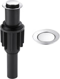 ALEASHA Pop Up Sink Drain Without Overflow, Bathroom Sink Drain Vessel Sink Stopper Pop Up Sink Drain Stopper, Pop Up Drain for Bathroom Sink Drain Strainer for Hair Catcher,Chrome