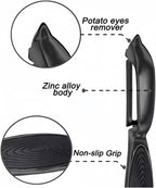 Premium Vegetable Peeler Set – Ultra Sharp Stainless Steel Blades with Non-Slip Ergonomic Handles for Easy Potato, Fruit & Veggie Peeling (2PCS)