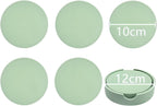 5-Piece Silicone Coasters Set with Holder - 3.9“ Non-Slip & Anti-Overflow Design for Hot/Cold Drinks | Thickened Kitchen & Living Room Decor, Housewarming Gifts for Men (Coffee, Beer, All Cup Types)