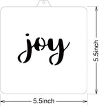 Cookie Cutter and Stencil Set Bundle cookie stencil and cutter kit Joy Hand Lettering Plaque - Cookie Cutter and stencil (Joy)