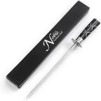 Professional Honing Steel 12”, Magnetized for Safety, No Rust, No Cheap Plastic! Noble’s Knife Sharpener Has an Oval Handle for a Firm Grip and is Built For Daily Use, Perfect for Chefs!