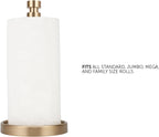 Ivilon Countertop Paper Towel Stand - Steady and Easy Tear - Fits All Paper Towel Rolls - Warm Gold