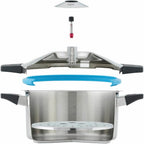 Kuhn Rikon Duromatic Stainless-Steel Saucepan Pressure Cooker - 3.7-Qt