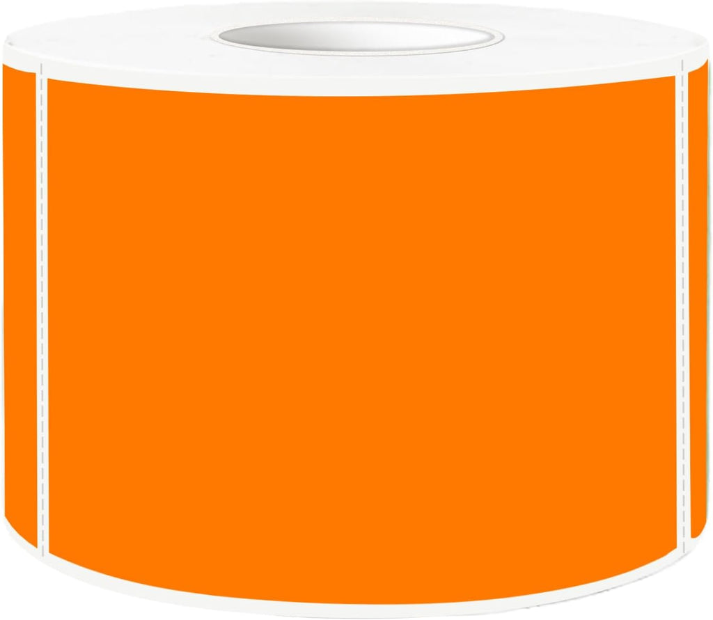 STARLIBOO Neon Colored Labels Stickers 3 x 2 Inch, Rectangle Moving Labels Stickers, 250Pcs Garage Sale Price Stickers, Adhesive Moving Labels for Boxes- Fluorescent Orange