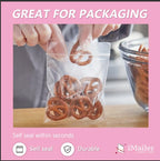iMailer - 500 Pcs- 6" x 9" Plastic Poly Bags- Clear Resealable Zip Bag with Lock Seal Zipper for A7 A8 A9 Cards & Envelopes, Bakery, Cookies