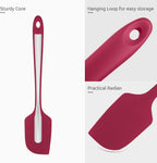 Heat Resistant Silicone Large Spatula: U-Taste 600ºF High Heat Flexible 11.38in Silicon Mixing Stirring Cooking Scraping Baking Bowl Scraper Seamless Spreader for Kitchen Nonstick Cookware (Red)