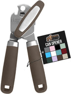 GORILLA GRIP Heavy Duty Stainless Steel Smooth Edge Manual Can Opener and Bottle Openers, Soft Comfortable Handle, Oversized Handheld Turn Knob, US Designed Multifunctional Kitchen Tool, Coffee