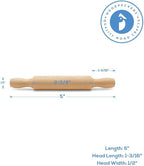 Wooden Mini Rolling Pin, 5 Inches Long, Pack of 100, Great for in The Kitchen, Play-doh, Crafting and Imaginative Play, by Woodpeckers