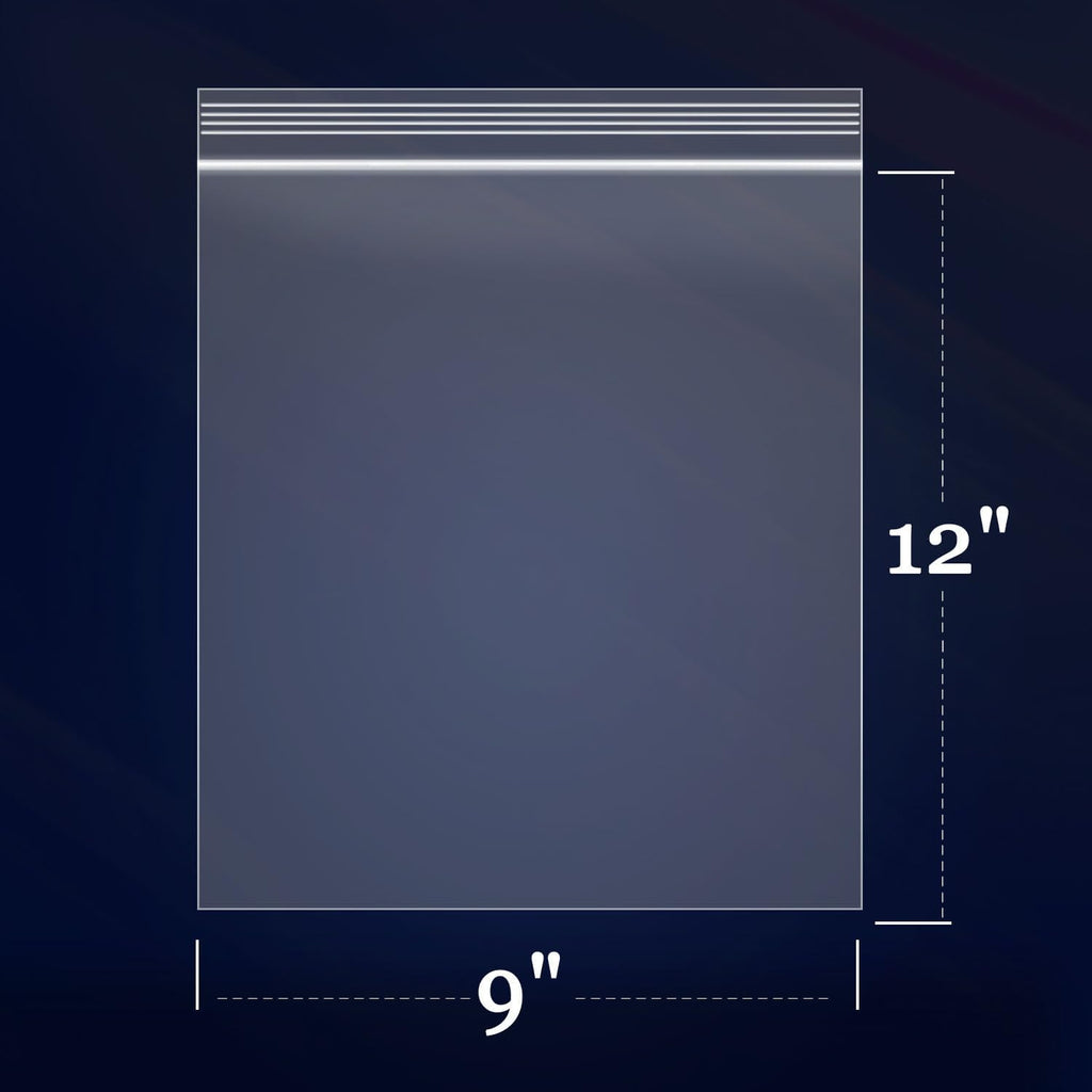 iMailer - 1000 Count - 9" x 12" Zip Bags - Clear Reclosable Zip Plastic Poly Bags with Resealable Lock Seal Zipper for Art Prints, A4, Letter Sized Documents, Clothing