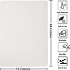 Silicone Mats for Kitchen Counter, Nonslip Silicone Mats for Crafts Countertop Protector Heat Resistant Mat (78.7” x 15.7”, Beige)