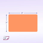 NextDayLabels 500 Rectangle Stickers (3" x 5") - Color Coding Labels Roll - Moving Labels for Boxes, Colored Inventory Stickers for Packing, Organizing, and Storage (Salmon)