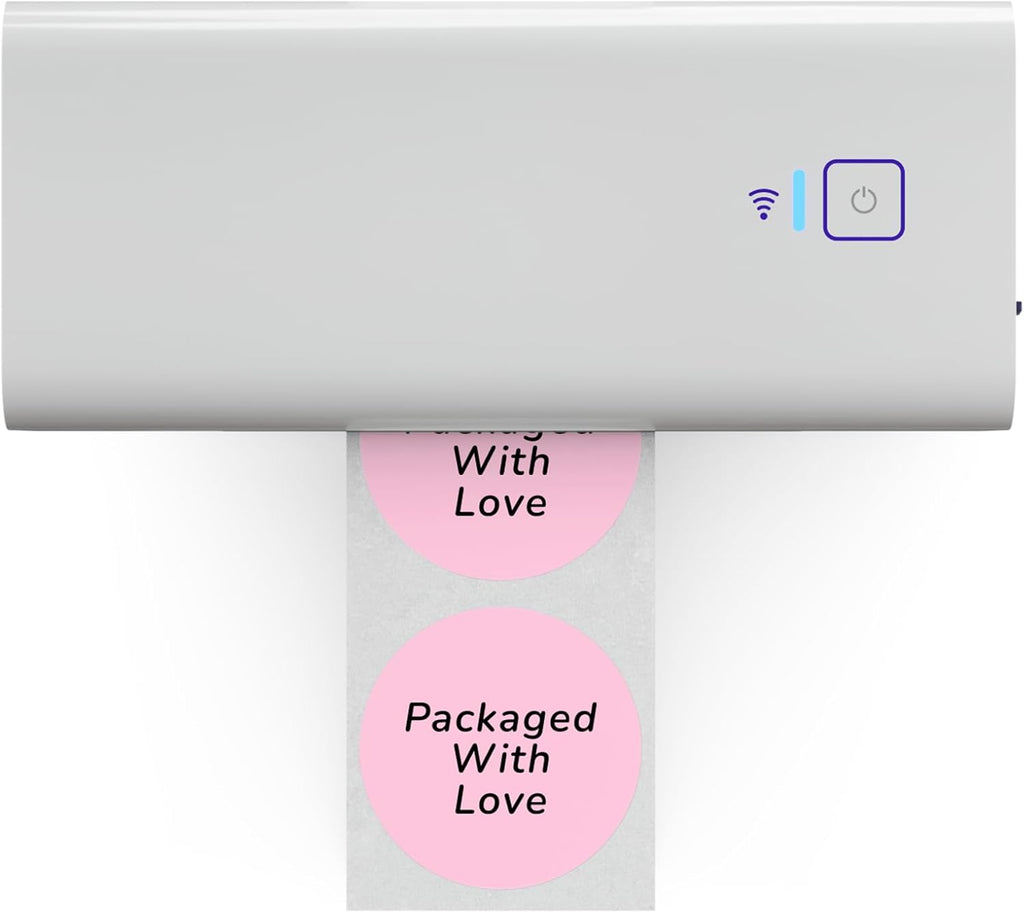 Rollo Circle Thermal Labels 2 Inch - Roll of 1,000 Round Sticker Labels - Multi-Purpose Direct Thermal Printer Stickers 2x2 (Pink)