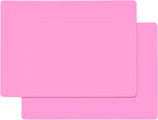 Gartful Extra Large Silicone Mats for Countertop, 28" by 20" Multipurpose Mat, Counter Table Protector, Desk Saver Pad, Placemat Nonstick Nonskid Heat-Resistant Pad, Pink, 2PCS