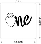 Strawberry New Born Baby kids Cookie Cutter and Stencil Set Bundle Kit PYO Cookies Paint Your Own Happy Birthday Wedding Baby Candle Kids Painting Coloring Pages Comb (Strawberry One)