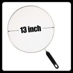 Splatter Screen for Frying Pan, Grease Splatter Guard, Stainless Steel Splatter Guards for Frying with Long Handle, Kitchen Oil Splash Guard Cooking Shield, Fine Mesh Strainer (Black, 13 inch)