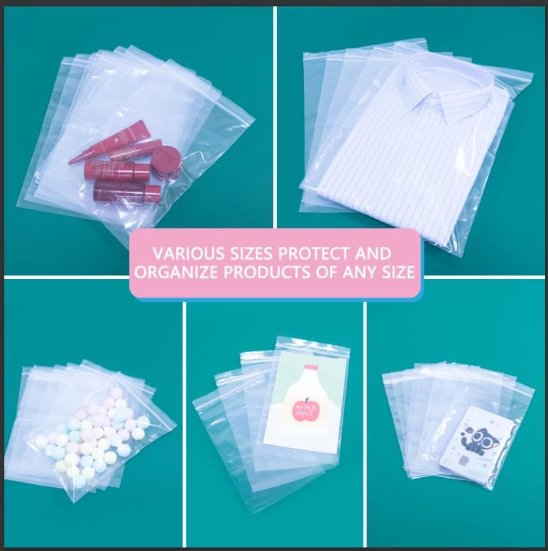 iMailer - 1000 Pcs- 12" x 18" Reclosable Plastic Zip Poly Bags 2 Mil - Clear Zip Bag for Clothing, T-Shirts, Pants