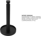 Ivilon Countertop Paper Towel Holder - Steady and Easy Tear - Fits All Paper Towel Rolls - Black