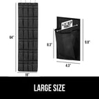 GORILLA GRIP Over the Door Shoe Organizer, 24 Large Breathable Mesh Pockets, Space Saving Hanging Storage Holder, Closet Rack Hanger Holds Up to 40 lbs, Hangs on Closets for Shoes, Accessories, Black