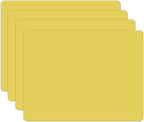 Silicone Placemats, Food-Grade Non-Slip Waterproof, Dining, Stain Resistant, Countertop Protector, Kitchen Counter Mat, Heat Resistant, Baking mat Dishwasher Safe (15.7x11.8Inch-4pack, Yellow)