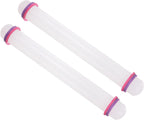 Fondant Rolling Pin, 13" Length, PP Plastic Non-Stick Guide Rings Fondant Roller Dough Roller - (Applications: for Baking Clay DIY), 2-Pieces