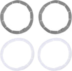 Adjustable Pie Crust Shields, Silicone Baking Protectors, Cover Ring Tools Fits 8-11.4 Inch Pies, Baking Pie Pizza Crust Shield Protector Cover for Edges ﻿ (Grey 2 + Transparent 2)