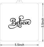Cookie Cutter and Stencil Set Bundle cookie stencil and cutter kit Believe Stencil and Cookie Cutter Set (Believe)