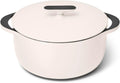Caraway Enameled Dutch Oven - 6.5 qt Cast Iron Dutch Oven With Lid - 3 Layer Enamel Coating - No Seasoning Required - Compatible With All Stovetops - Oven Safe - No Forever Chemicals - Cream