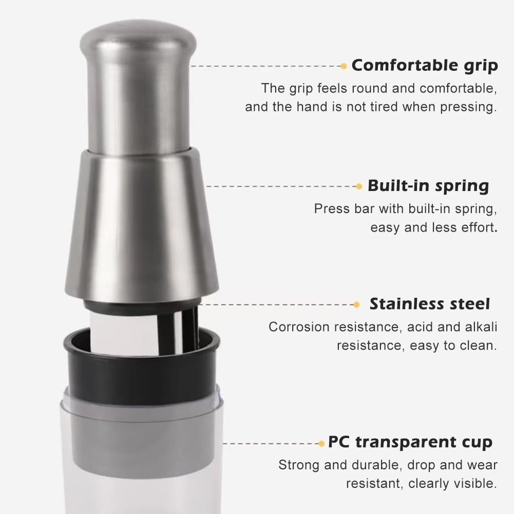 Mini Manual Food Chopper Manual Pressed Chopper,Stainless Steel Pressed Garlic Choppers Multi-functional Garlic Press,for Mincing Garlic,Peppers,Onions