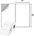 CLASSY 2" x 1" Direct Thermal Labels, Barcode & Return Address, Compatible with Zebra & Rollo Printers (1300 Labels)