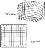 Slideep Wire Metal Basket Bin Storage Baskets Modern Farmhouse Food, Vegetable, Shampoo, Clothes, Fruits Storage Organizer Basket for Kitchen Pantry Bathroom Black 3 Packs