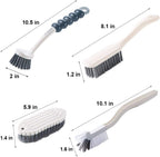 Multi-Purpose Scrub Brush Set - 4 Pack Kitchen Cleaning Brushes with Stiff Bristles for Dishes, Pots, Pans, Sink & Bottles - Dish Brush with Ergonomic Handle