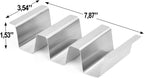 Stainless Taco Holders Set: 4-Stand Holders for 3 Tacos, Easy to Clean, Dishwasher Safe, Street Taco Ready