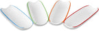Cinf Colorful Side Ceramic Corn Cob Holders 8.8" Corn Dishes Set of 4, White Dishes Non-slip Bottom Microwave Dishwasher Oven Safe