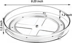 2 Pack Clear Lazy Susan Turntable Organizer, 9.25Inch 360 Rotating Makeup Organizer for Vanity, Desktop Cosmetics Display Cabinet and Perfume Organizer for Small Spaces in Kitchen, Bathroom, Dorm