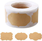 300 Pcs Gift Tags Stickers Name Labels Stickers, Self-Adhesive Handmade Bottle All-Purpose Jar Labels for Presents Christmas Decoration Jars Food Craft