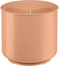Rotating Extra Large Peach Plastic Utensil Holder Caddy with Sturdy No-Tip Weighted Base, Removable Divider, and Gripped Insert - Dishwasher Safe Kitchen Utensil Holder for Countertop