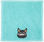 MUkitchen Cotton Dish Cloth Set with Scrubber, 12x12 in, 2 Pack (Meow)